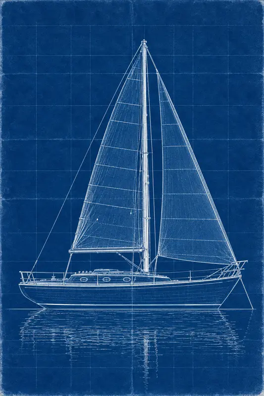 The Sloop — Cyanotype 1910