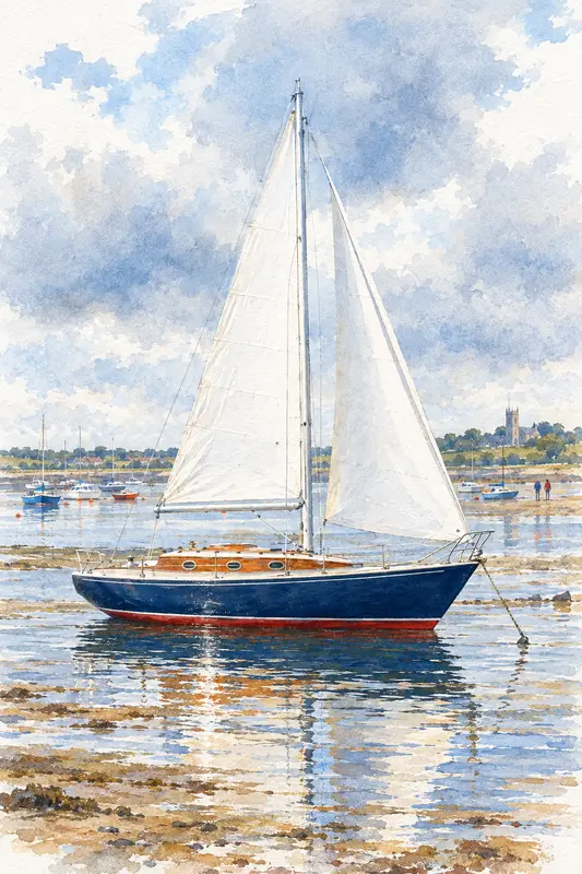 The Sloop — Harbour Watercolour
