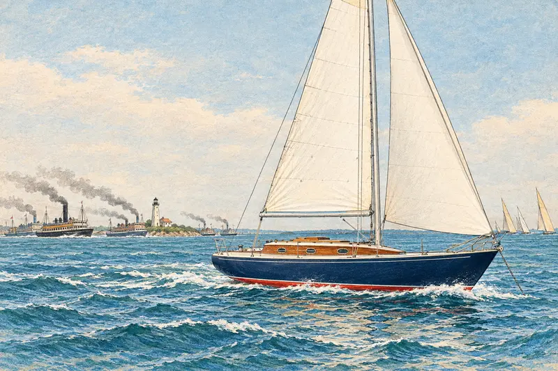 Regatta Lithograph 1887