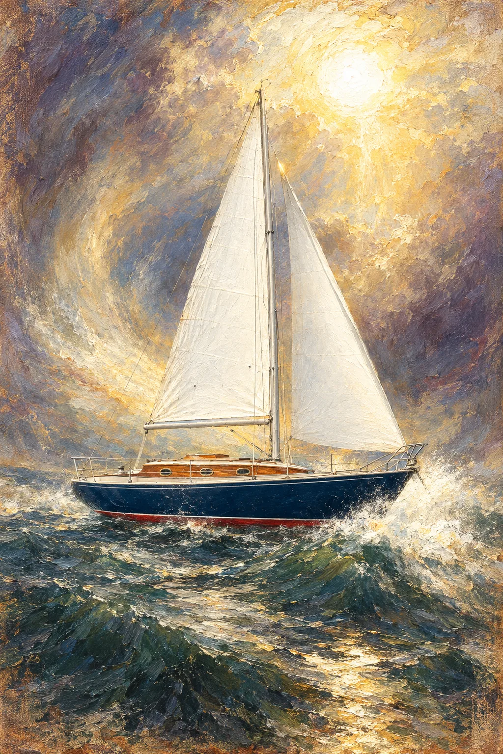 The Sloop painted in the Turner’s Weather style: Your boat, at the centre of Turner’s weather